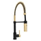 Autograph Edition Sierra Pull Down Spring Single Handle Kitchen Faucet In Matte Black And Champagne Bronze