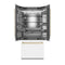 Autograph Edition 36 In. 19.6 Cu. Ft. French Door Built-in Bottom Freezer Refrigerator With Water Dispenser And Ice Maker In White Matte With Stainless Steel Interior And Champagne Bronze Accents