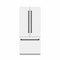 Autograph Edition 36 In. 19.6 Cu. Ft. French Door Built-in Bottom Freezer Refrigerator With Water Dispenser And Ice Maker In White Matte With Stainless Steel Interior And Matte Black Accents