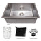 27 In. Meribel Undermount Single Bowl Stainless Steel Kitchen Sink With Bottom Grid