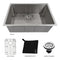 30 In. Meribel Undermount Single Bowl Stainless Steel Kitchen Sink With Bottom Grid