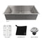 33 In. Meribel Undermount Single Bowl Stainless Steel Kitchen Sink With Bottom Grid