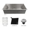 33 In. Meribel Undermount Single Bowl Stainless Steel Kitchen Sink With Bottom Grid