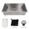 36 In. Meribel Undermount Single Bowl Stainless Steel Kitchen Sink With Bottom Grid
