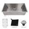 36 In. Meribel Undermount Single Bowl Stainless Steel Kitchen Sink With Bottom Grid