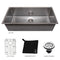 36 In. Meribel Undermount Single Bowl Satin Stainless Steel Kitchen Sink With Bottom Grid