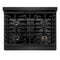 30 In. Paramount Gas Rangetop With 4 Burners And Porcelain Cooktop In Black Stainless Steel