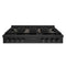 48 In. Paramount Gas Rangetop With 8 Brass Burners And Porcelain Cooktop In Black Stainless Steel