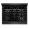 30 In. Paramount Gas Rangetop With 4 Burners And Porcelain Cooktop In Black Satin Stainless Steel