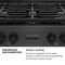 36 In. Paramount Gas Rangetop With 6 Burners And Porcelain Cooktop In Black Satin Stainless Steel