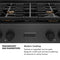 30 In. Paramount Gas Rangetop With 4 Brass Burners And Porcelain Cooktop In Black Satin Stainless Steel
