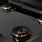 Autograph Edition 30 In. Paramount Gas Rangetop With 4 Burners And Porcelain Cooktop In Black Satin Stainless Steel With Champagne Bronze Accents
