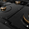Autograph Edition 48 In. Paramount Gas Rangetop With 8 Burners And Porcelain Cooktop In Black Satin Stainless Steel With Champagne Bronze Accents