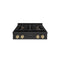 Autograph Edition 30 In. Paramount Gas Rangetop With 4 Burners And Porcelain Cooktop In Black Stainless Steel With Champagne Bronze Accents