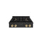 Autograph Edition 30 In. Paramount Gas Rangetop With 4 Burners And Porcelain Cooktop In Black Stainless Steel With Polished Gold Accents
