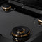 Autograph Edition 30 In. Paramount Gas Rangetop With 4 Burners And Porcelain Cooktop In Black Stainless Steel With Polished Gold Accents