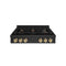 Autograph Edition 36 In. Paramount Gas Rangetop With 6 Burners And Porcelain Cooktop In Black Stainless Steel With Polished Gold Accents