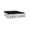 36 In. Paramount Gas Rangetop With 6 Brass Burners And Porcelain Cooktop In Satin Stainless Steel