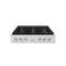 36 In. Paramount Gas Rangetop With 6 Brass Burners And Porcelain Cooktop In Satin Stainless Steel