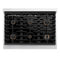 Autograph Edition 36 In. Paramount Gas Rangetop With 6 Burners And Porcelain Cooktop In Satin Stainless Steel With Champagne Bronze Accents