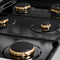 Autograph Edition 36 In. Paramount Gas Rangetop With 6 Burners And Porcelain Cooktop In Satin Stainless Steel With Champagne Bronze Accents