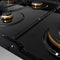 Autograph Edition 48 In. Paramount Gas Rangetop With 8 Burners And Porcelain Cooktop In Satin Stainless Steel With Champagne Bronze Accents