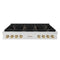 Autograph Edition 48 In. Paramount Gas Rangetop With 8 Burners And Porcelain Cooktop In Satin Stainless Steel With Polished Gold Accents