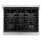 Autograph Edition 30 In. Paramount Gas Rangetop With 4 Burners And Porcelain Cooktop In Stainless Steel With Champagne Bronze Accents