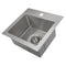 15 In. Donner Topmount Single Bowl Bar Kitchen Sink In Stainless Steel