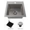 15 In. Donner Topmount Single Bowl Bar Kitchen Sink In Stainless Steel