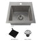 15 In. Donner Topmount Single Bowl Bar Kitchen Sink In Stainless Steel