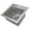 15 In. Donner Topmount Single Bowl Bar Kitchen Sink In Stainless Steel