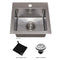 15 In. Donner Topmount Single Bowl Satin Stainless Steel Bar Kitchen Sink