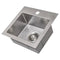 15 In. Donner Topmount Single Bowl Satin Stainless Steel Bar Kitchen Sink