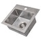 15 In. Donner Topmount Single Bowl Satin Stainless Steel Bar Kitchen Sink