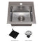 15 In. Donner Topmount Single Bowl Satin Stainless Steel Bar Kitchen Sink