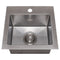 15 In. Donner Topmount Single Bowl Satin Stainless Steel Bar Kitchen Sink
