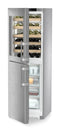 Combination with NoFrost freezer compartment and wine tempering compartment, Left Hinged