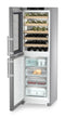 Combination with NoFrost freezer compartment and wine tempering compartment, Left Hinged