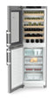 Combination with NoFrost freezer compartment and wine tempering compartment, Left Hinged