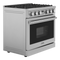 36 Inch Contemporary Professional Gas Range In Stainless Steel Thor Kitchen