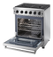 30 Inch Liquid Propane Range, 5 Burner Convection Oven Thor Kitchen
