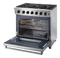 36 Inch Freestanding Gas Range, 6 Burner Convection Oven Thor Kitchen