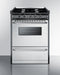 24" Wide Gas Range, Open Burners