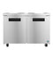 Freezer, Two Section Undercounter, Stainless Doors