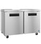 Freezer, Two Section Undercounter, Stainless Doors