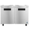 Freezer, Two Section Undercounter, Stainless Doors with Lock