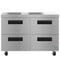 Freezer, Two Section Undercounter, Stainless Drawers