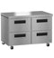 Freezer, Two Section Undercounter, Stainless Drawers