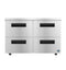Low Profile Freezer, Two Section Undercounter, Stainless Drawers